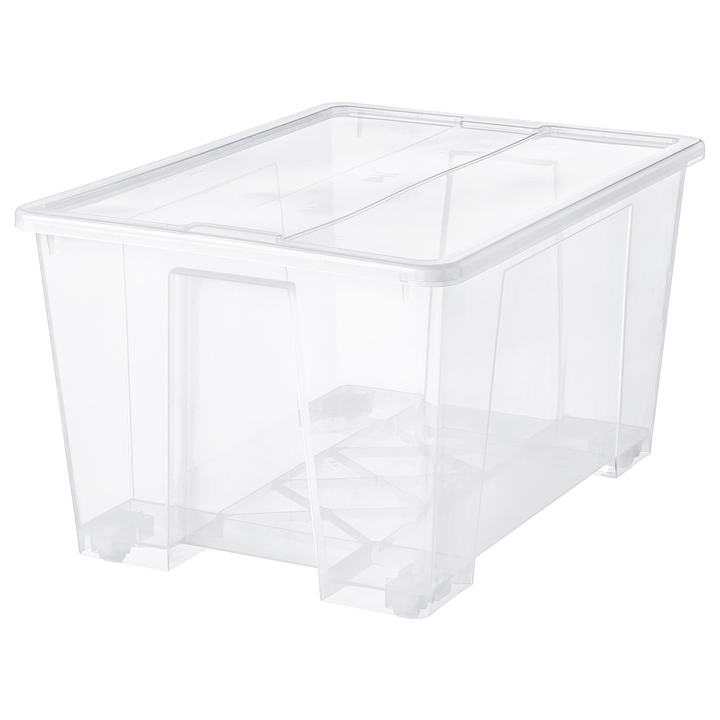 IKEA SAMLA pojemnik z pokrywką, przezroczysty, 79x57x43 cm/130 l