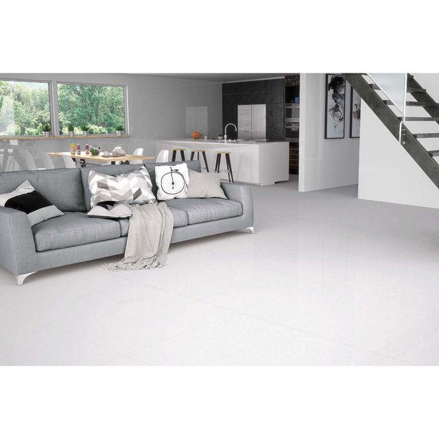 Gres szkliwiony hiszpański Emigres BRILLIANT WHITE lappato 119,5x119,