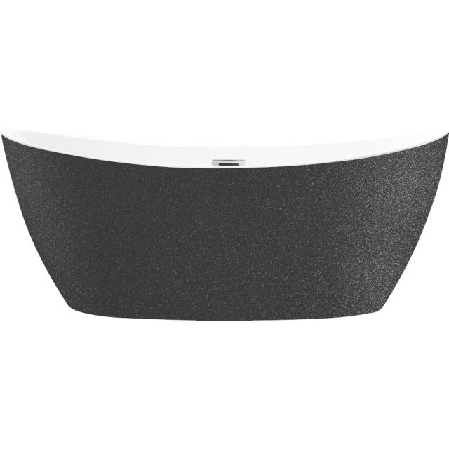 BESCO Wanna wolnostojąca AYLA GRAFIT 170x80 syfon z przelewem chrom #