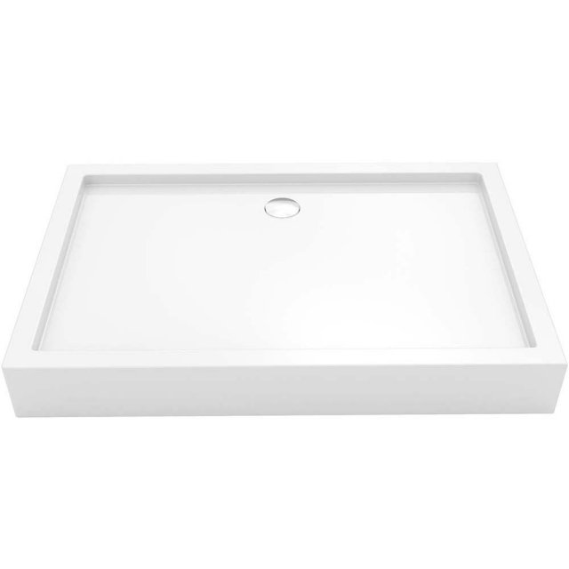 NEW TRENDY Brodzik prostokątny MARELLE 100x80x15,5 biały TER-0086