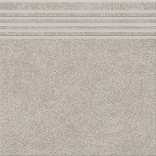 Gres szkliwiony stopnica ARES light grey mat 29,8x29,8 gat. I