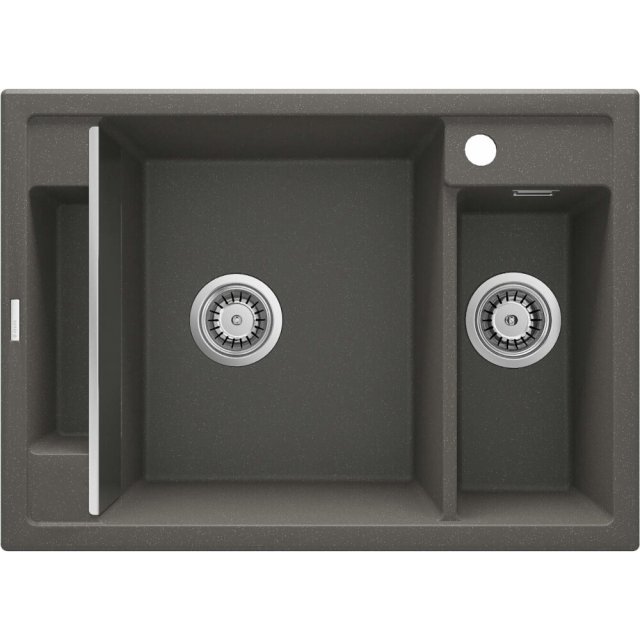 DEANTE Zlewozmywak granitowy MAGNETIC magnetyczny 1,5-komorowy antrac