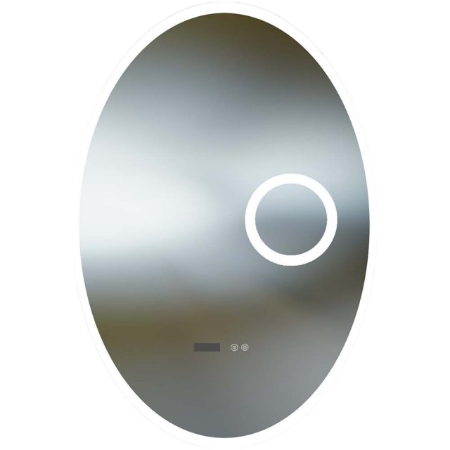 Lustro owalne LED RADIANCE 50x70 z włącz. dotykowym, lustrem powiększ