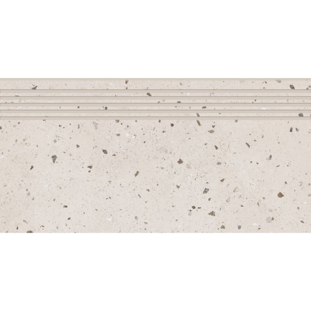 Gres szkliwiony stopnica TERRAZZO grey mat 29,8x59,8 gat. I Cersanit