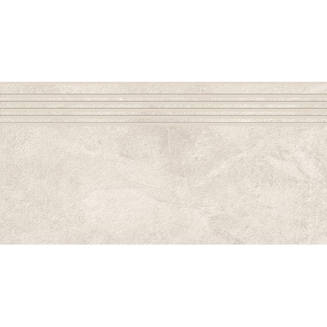 Gres szkliwiony stopnica QUEENS white mat 29,8x59,8 gat. I Cersanit