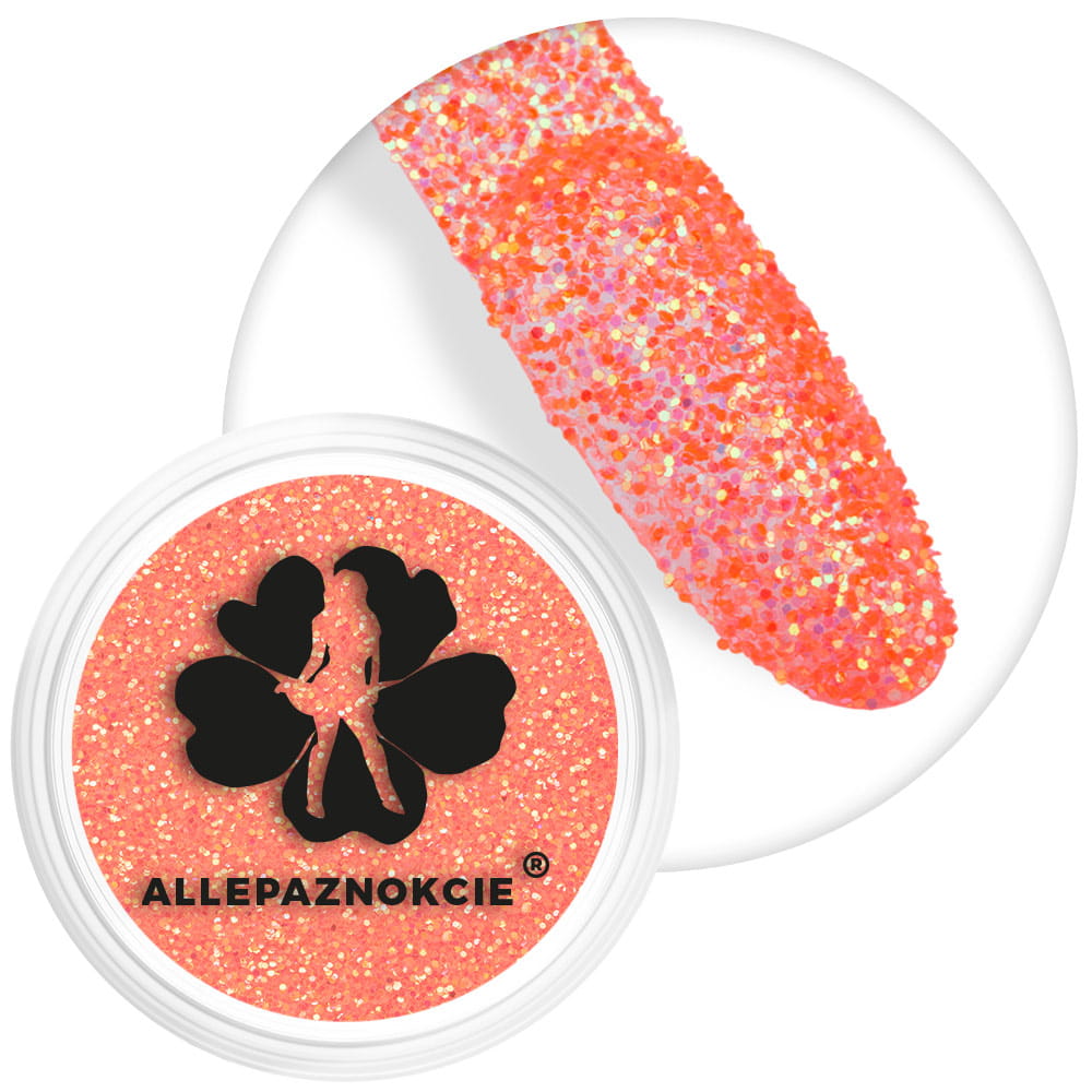 Pyłek do paznokci Shine Neon Allepaznokcie Mandarin 2 g Nr 09
