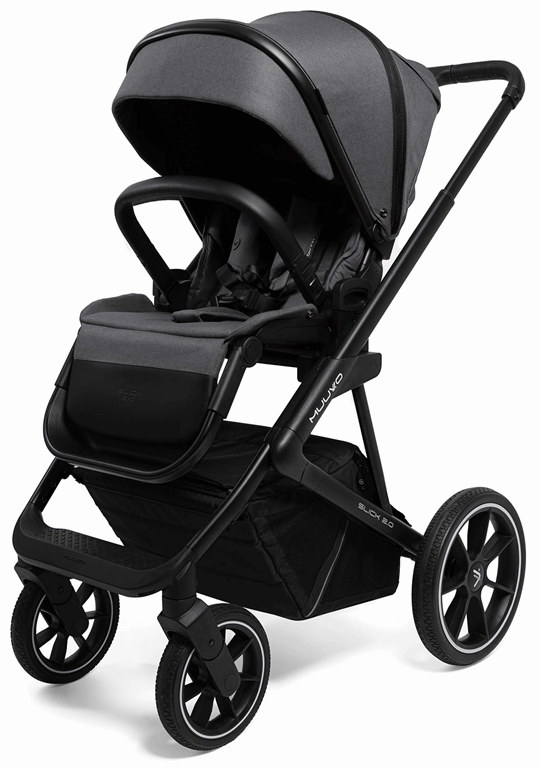 Muuvo Slick 2.0 - uniwersalny wózek głęboko-spacerowy 2 w 1-Iron Graphite