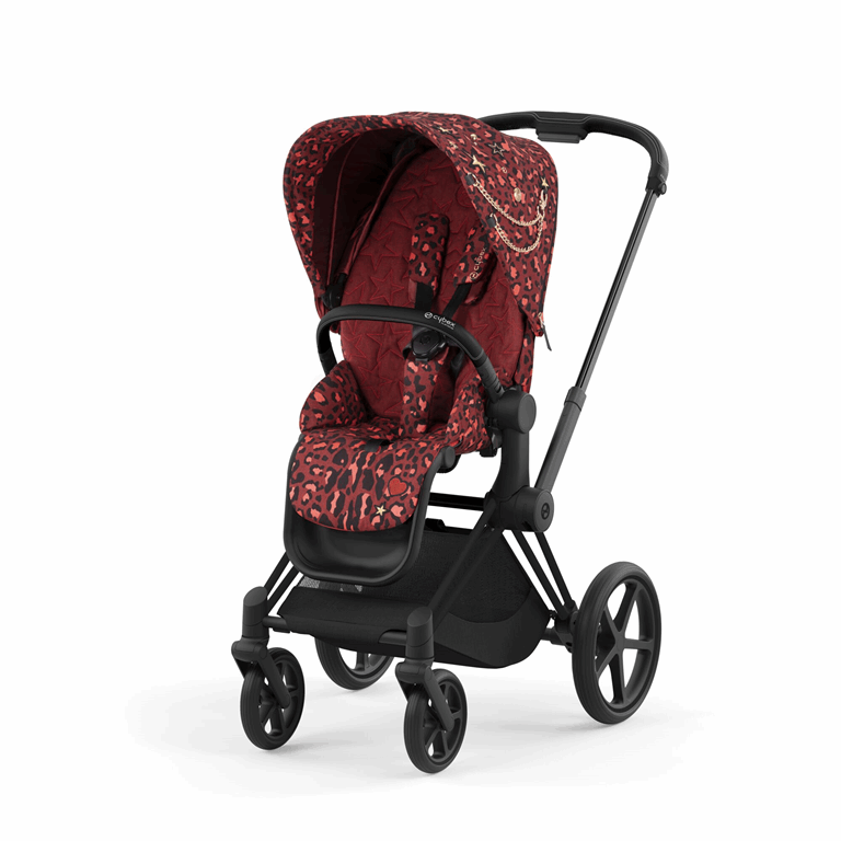Cybex Priam 4.0 Rockstar by Alec Voelkel - wózek spacerowy-Rockstar by Alec Voelkel-Chrome z brązową rączką