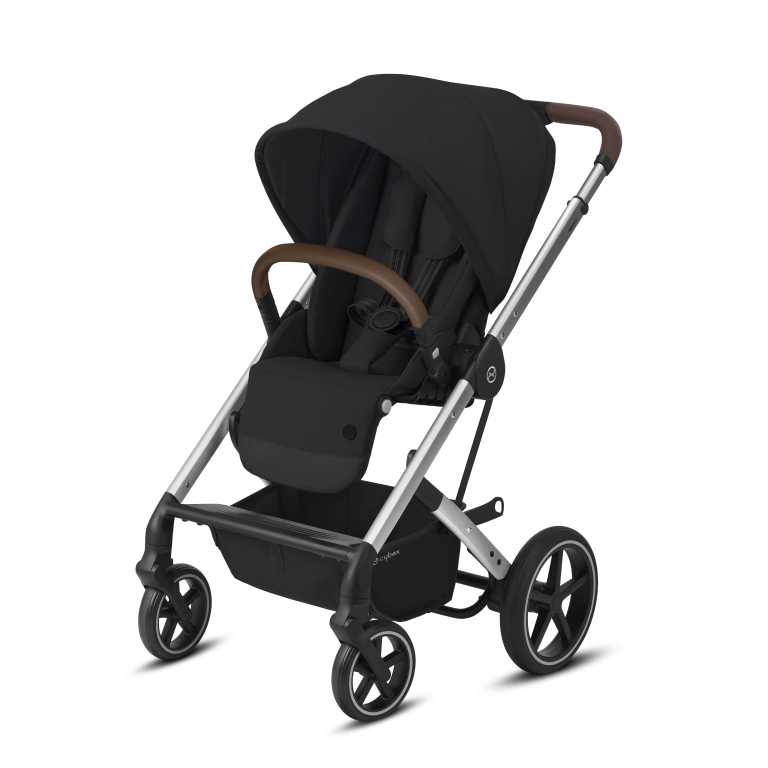 Cybex, Balios S-Lux - wózek głęboko-spacerowy-Deep Black-Stelaż Silver