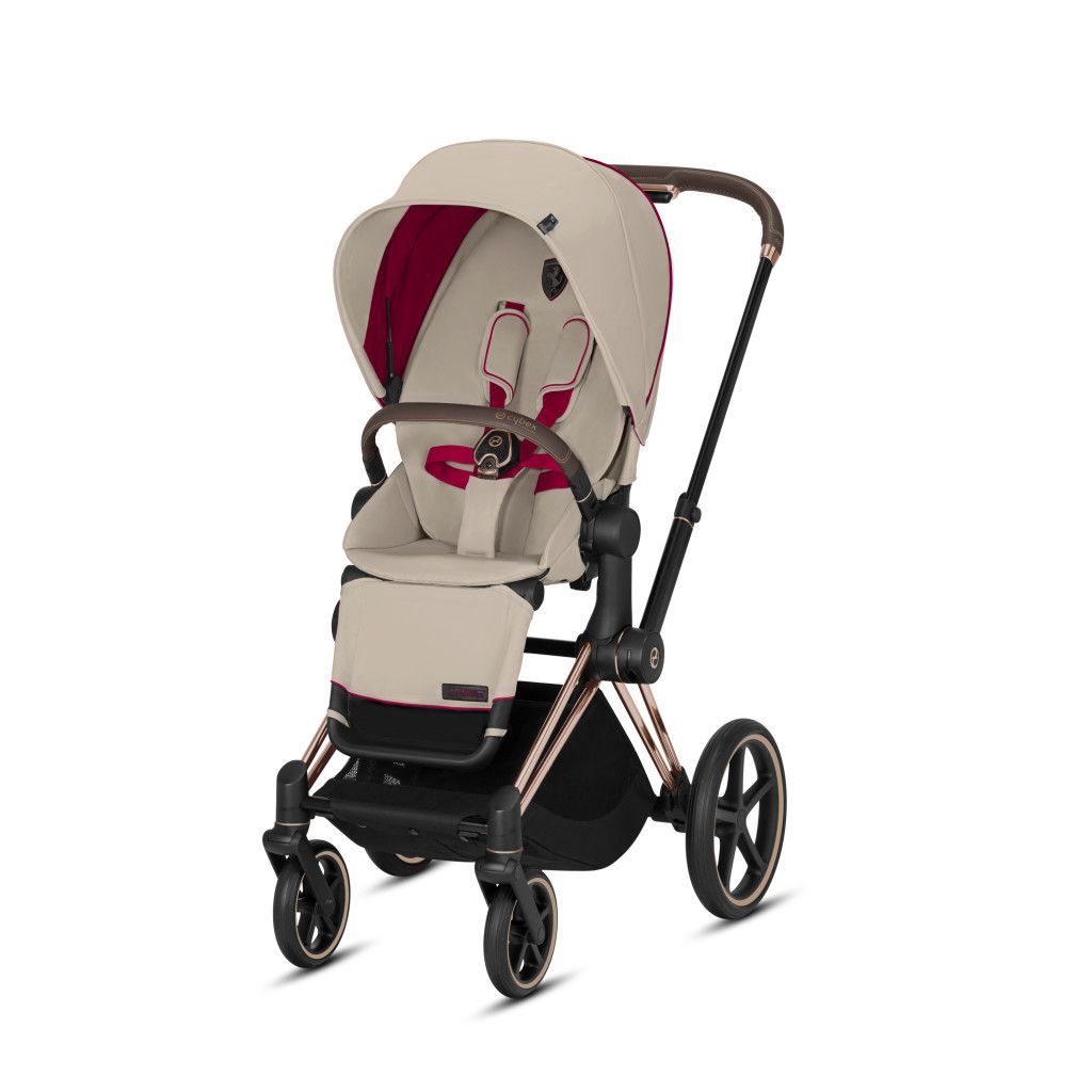 Cybex, Priam 2.0 Fashion Collection - wózek spacerowy -Scuderia Ferrari Silver Grey-Chrome z czarną rączką