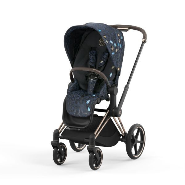 Cybex ePriam Fashion Collection - wózek spacerowy z napędem elektrycznym-Jewels of Nature-Matt Black
