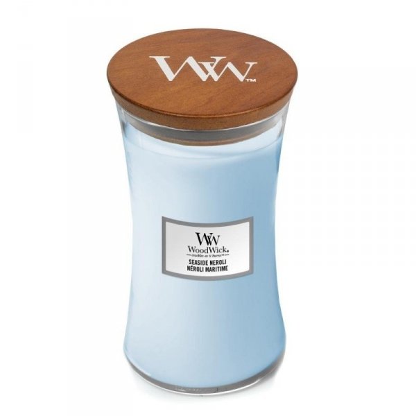 Świeca zapachowa WoodWick - Seaside Neroli - Duża świeca