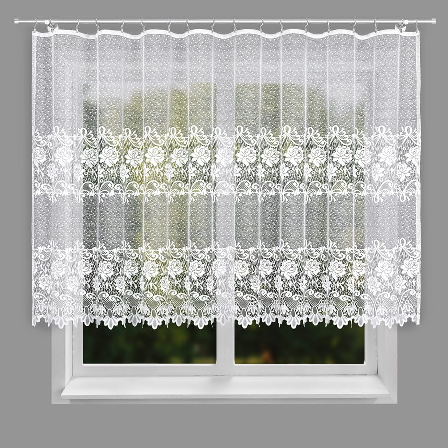 Firanka 17480 wymiar 300x140, 400x140, 300x160, 400x160, 500x160, 300x180, 400x180 / kolor biały