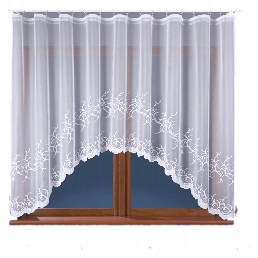 Firanka gotowa biała 023297 wys 160x320cm żakard