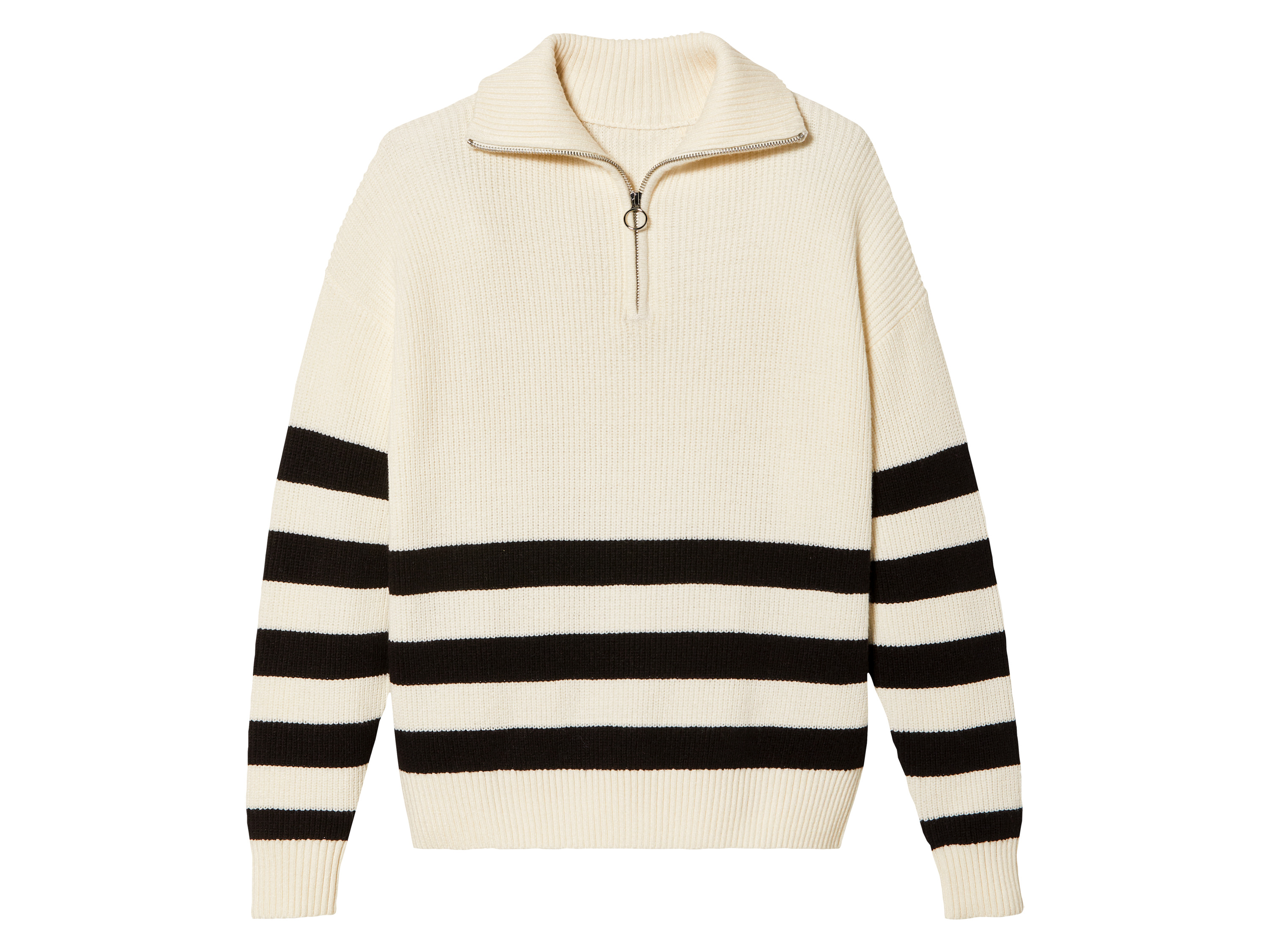 pepperts! Sweter dziecięcy troyer 146/152, Biały/ czarny