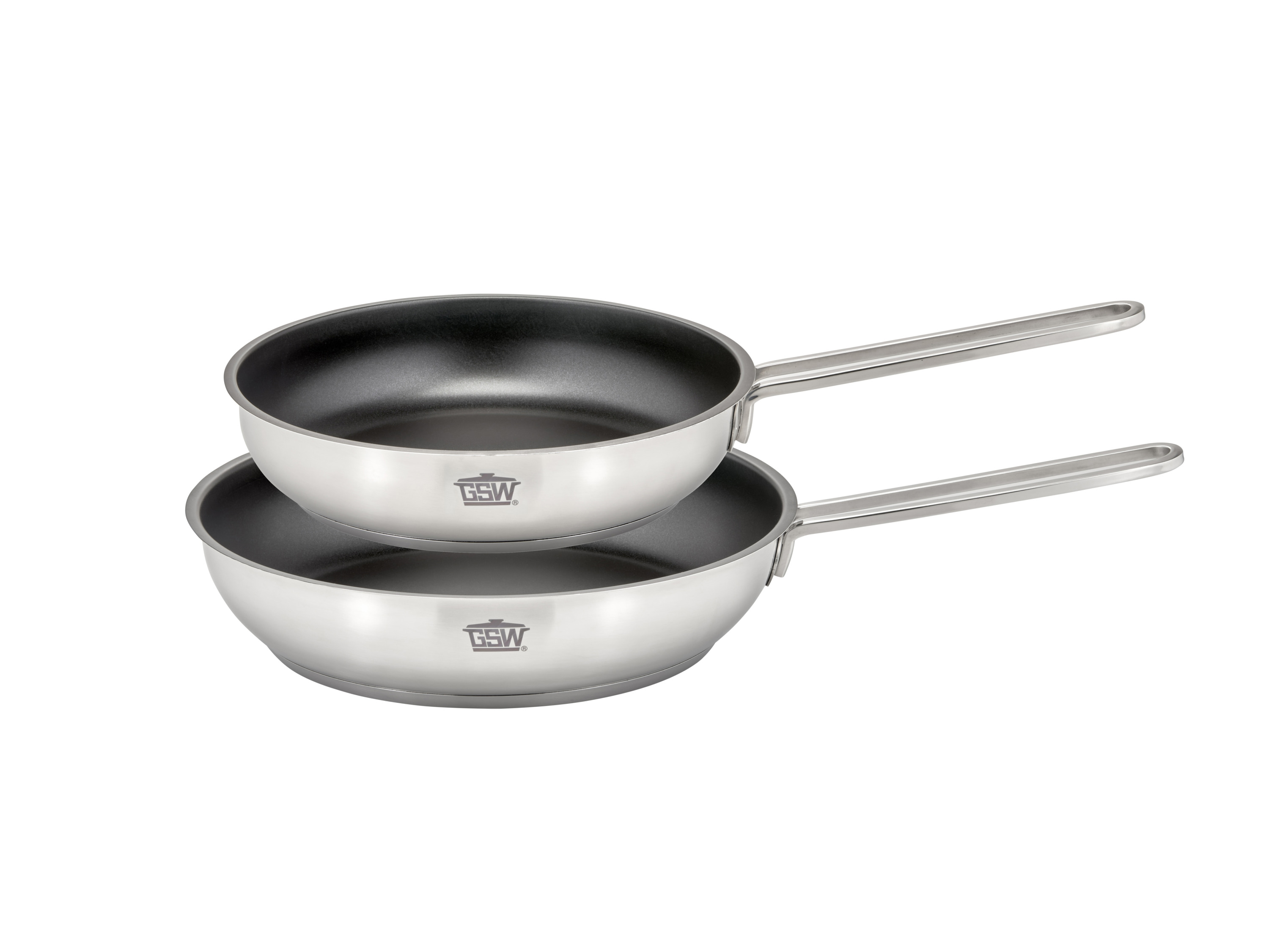 GSW Zestaw 2 patelni ze stali nierdzewnej Exclusive Line, Ø 24 i 28 cm