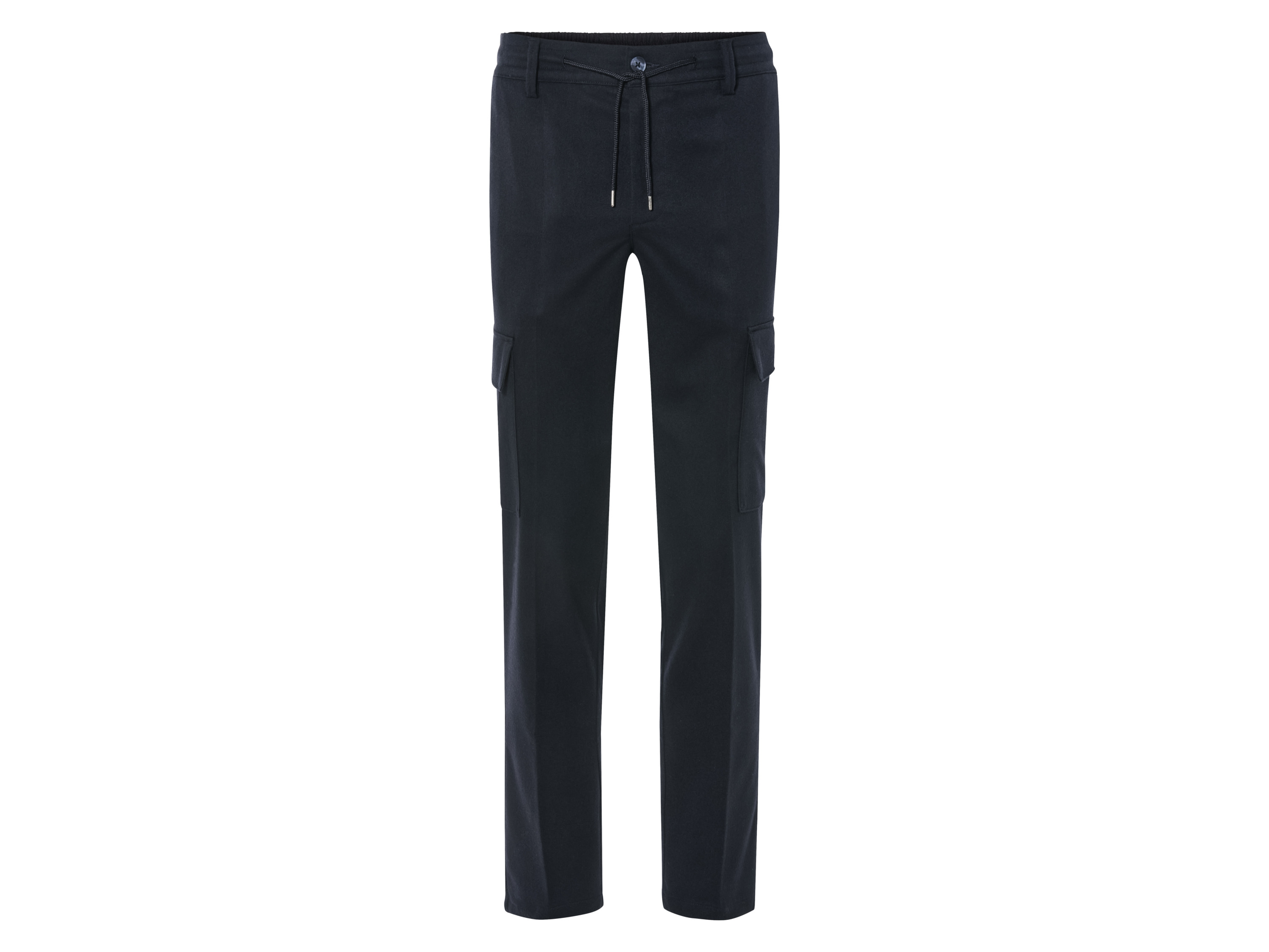 Livergy Spodnie cargo męskie z flaneli XL 56/58, Granatowy