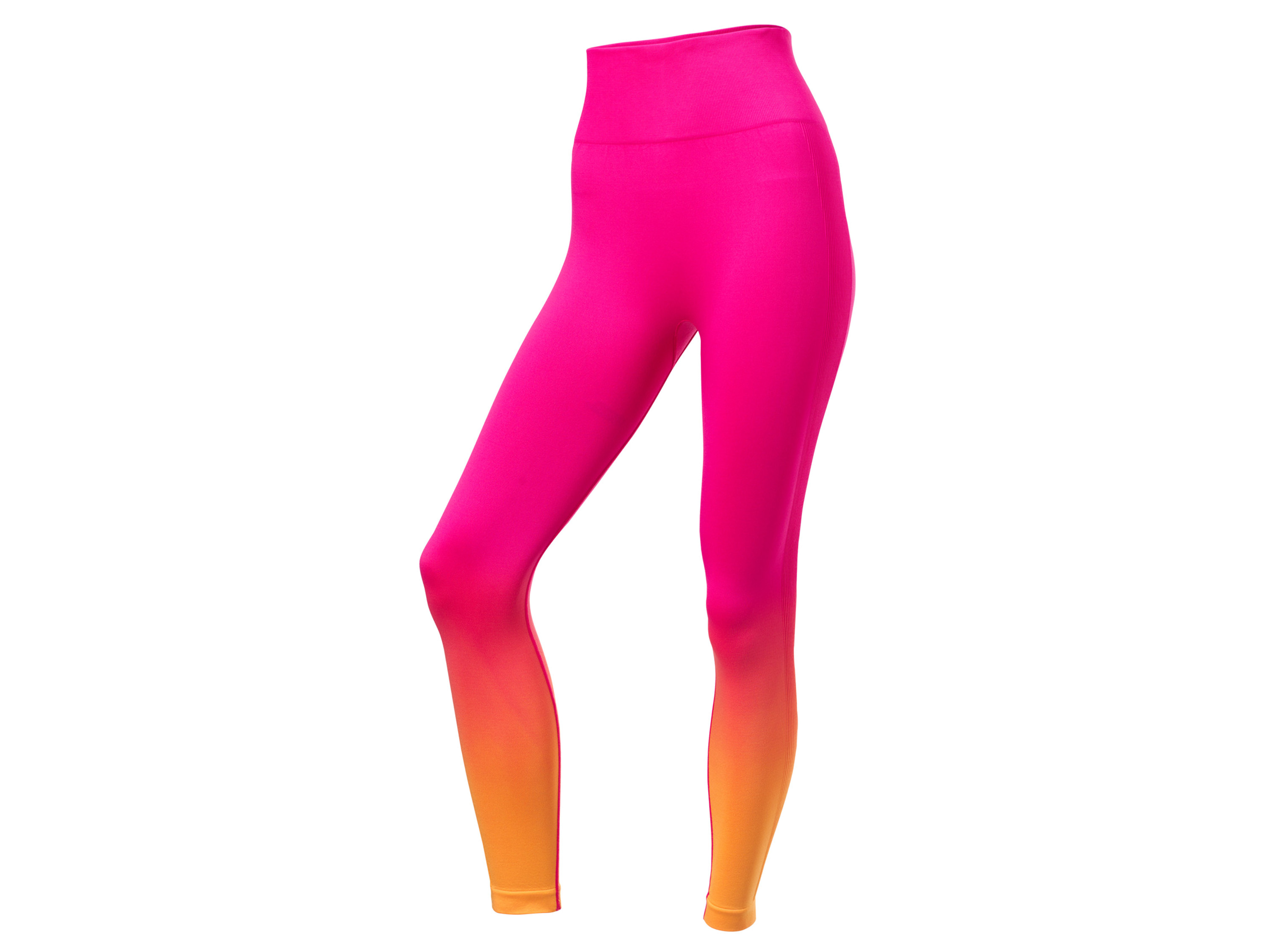 Crivit Legginsy funkcyjne damskie z wysokim stanem, z efektem push-up Różowy/ pomarańczowy, XS 32/34