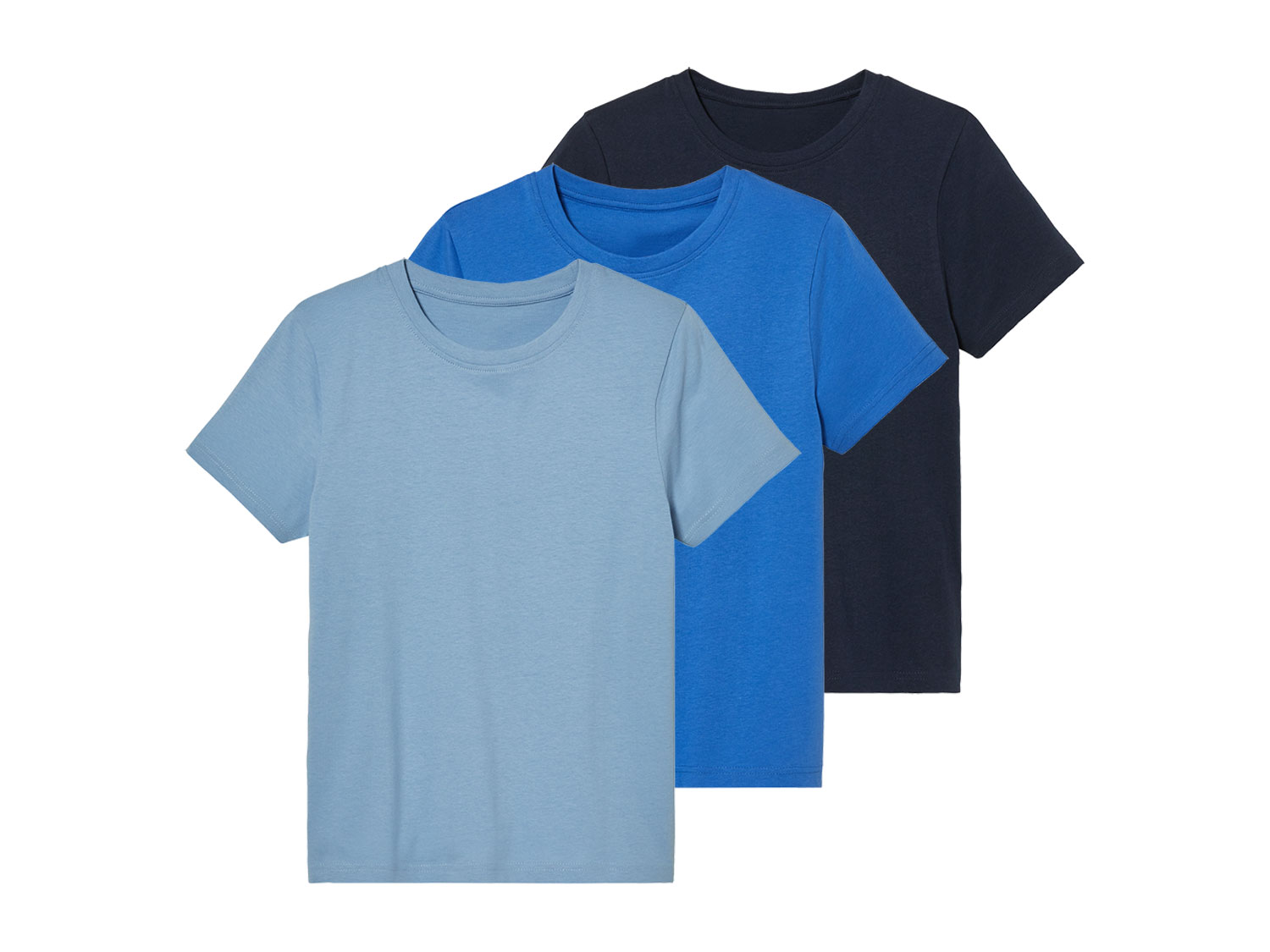 pepperts! T-shirty dziecięce, 3 sztuki 158/164, Czarny/ jasnoniebieski/ niebieski