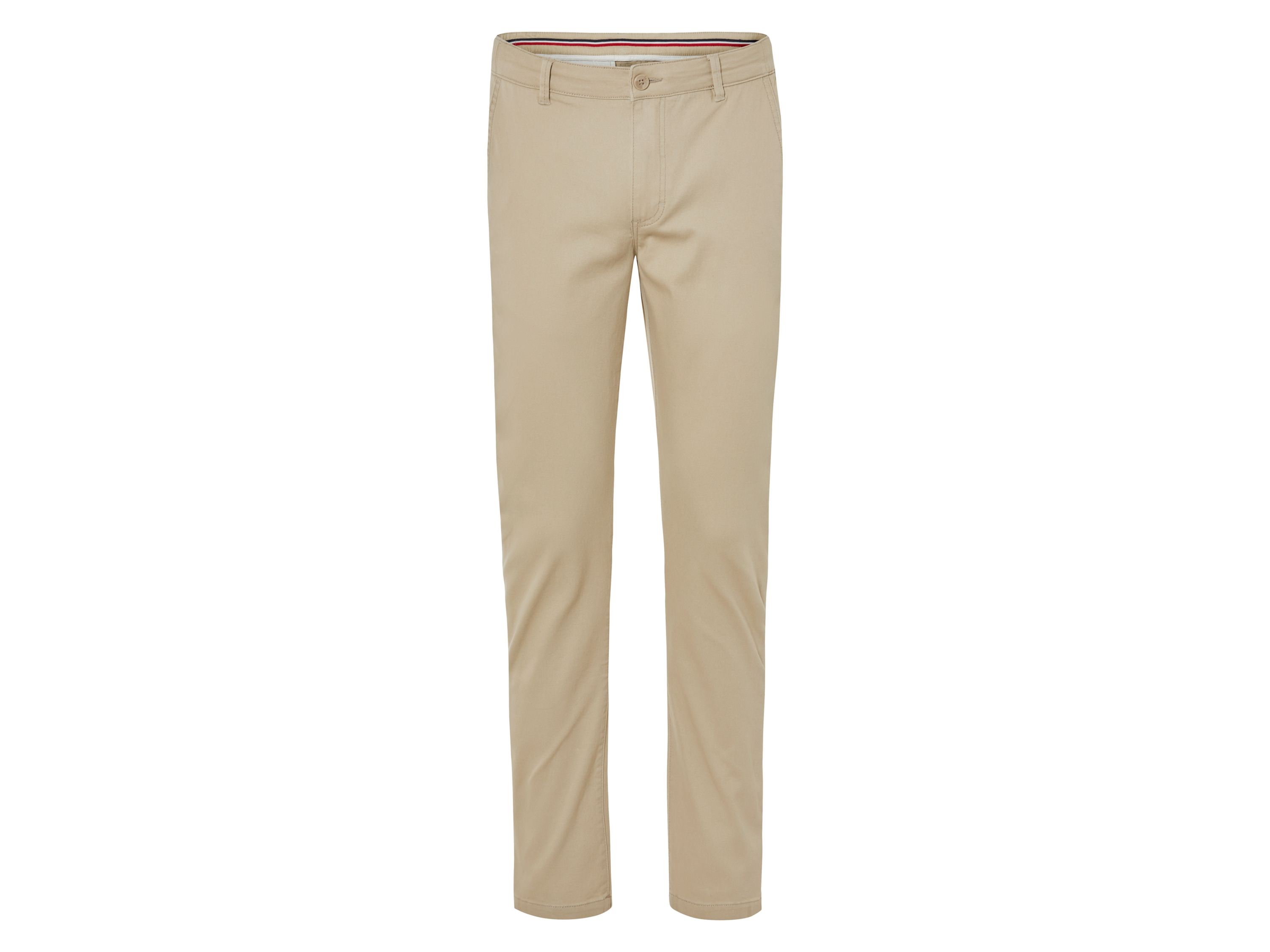 Livergy Spodnie chinosy slim fit męskie Beżowy, XL 56/58