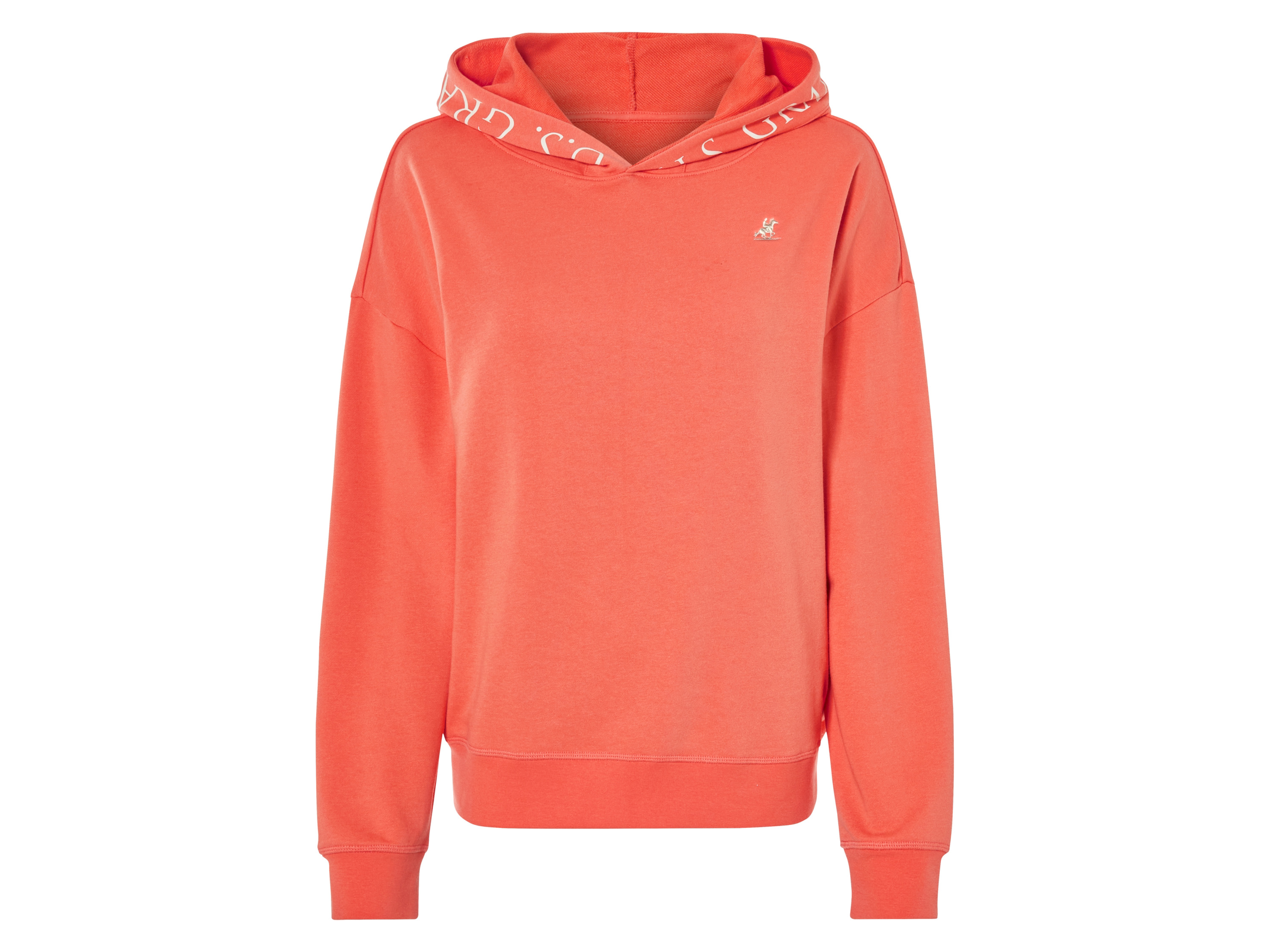 esmara Damska bluza z kapturem z bawełny Koralowy, Xl48/50