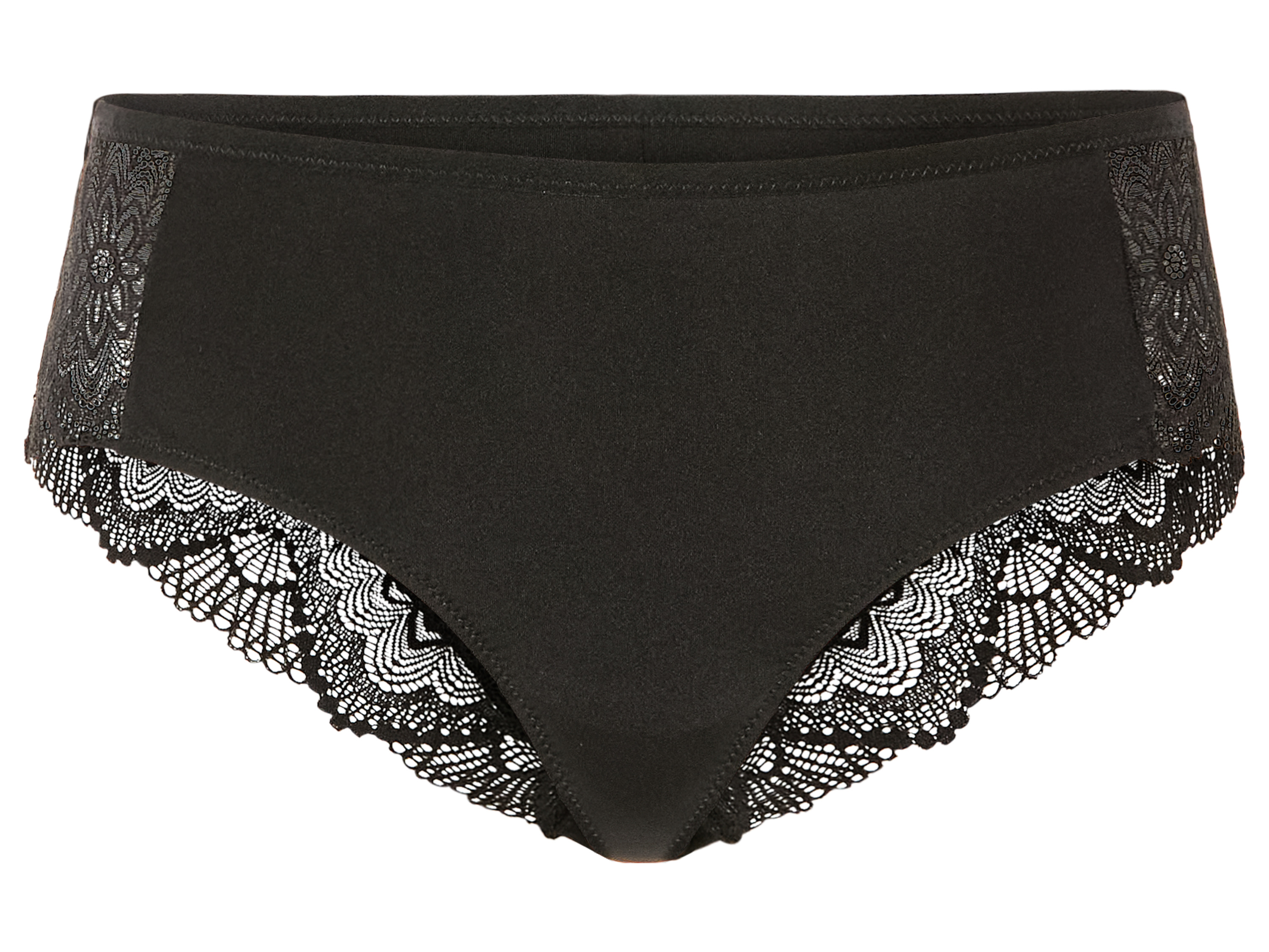 esmara Majtki hipstery damskie z elegancką koronką, 2 pary Czarny, L 44-46