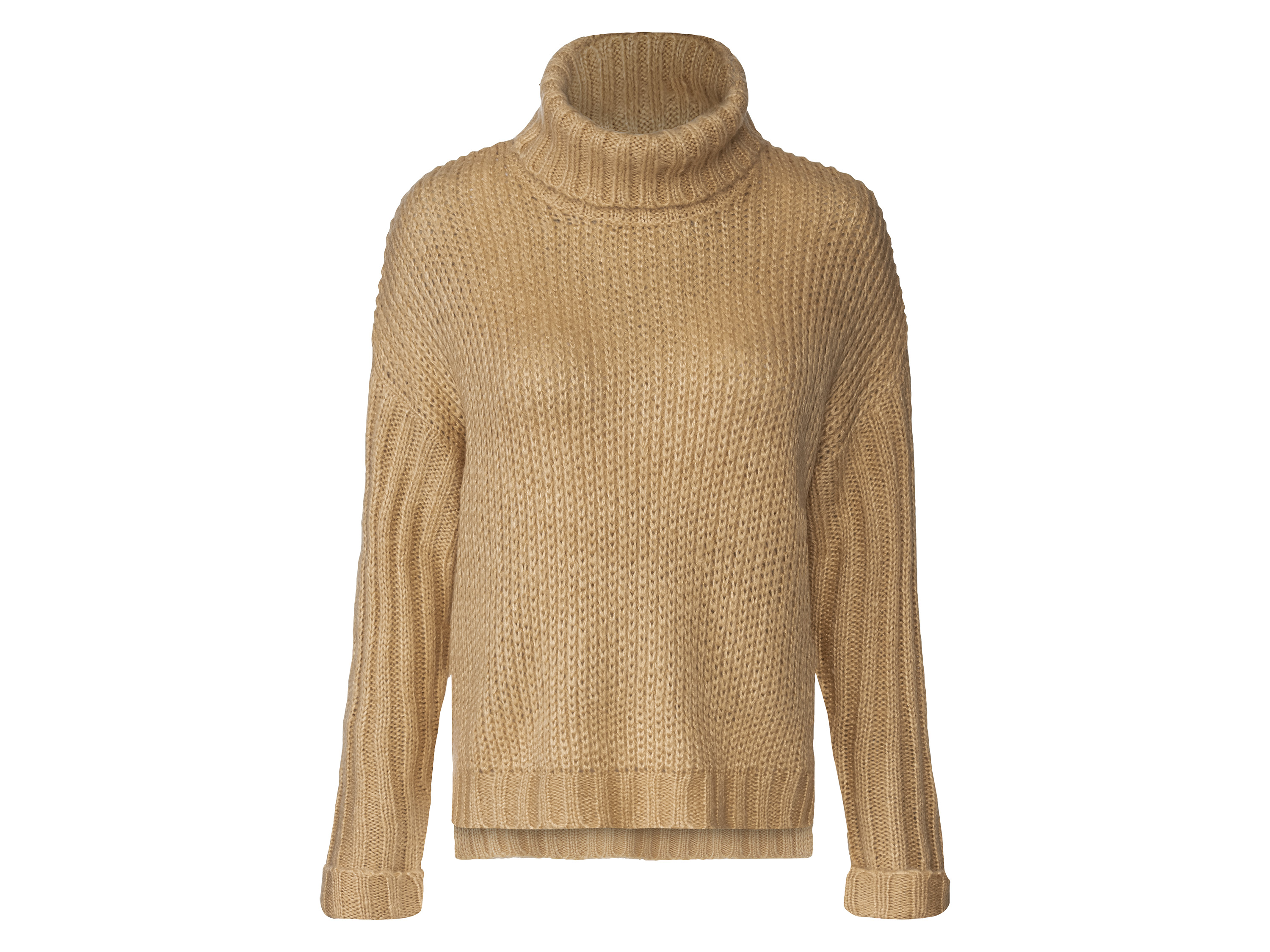 esmara Sweter damski z golfem XS 32/34, Beżowy