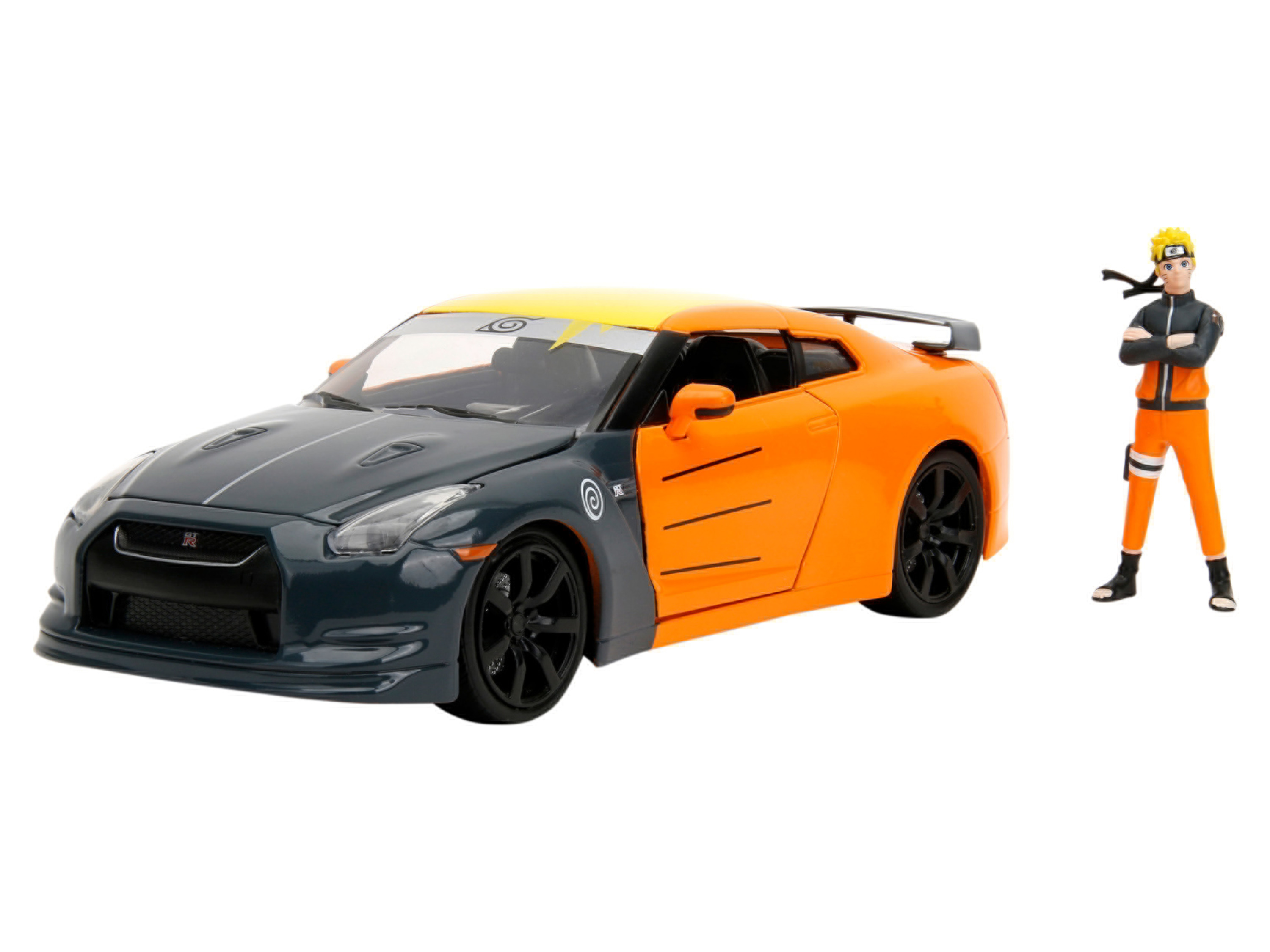 Jada Model samochodu Naruto, figurka, skala 1:24 Nissan Gt-R z 2009 roku