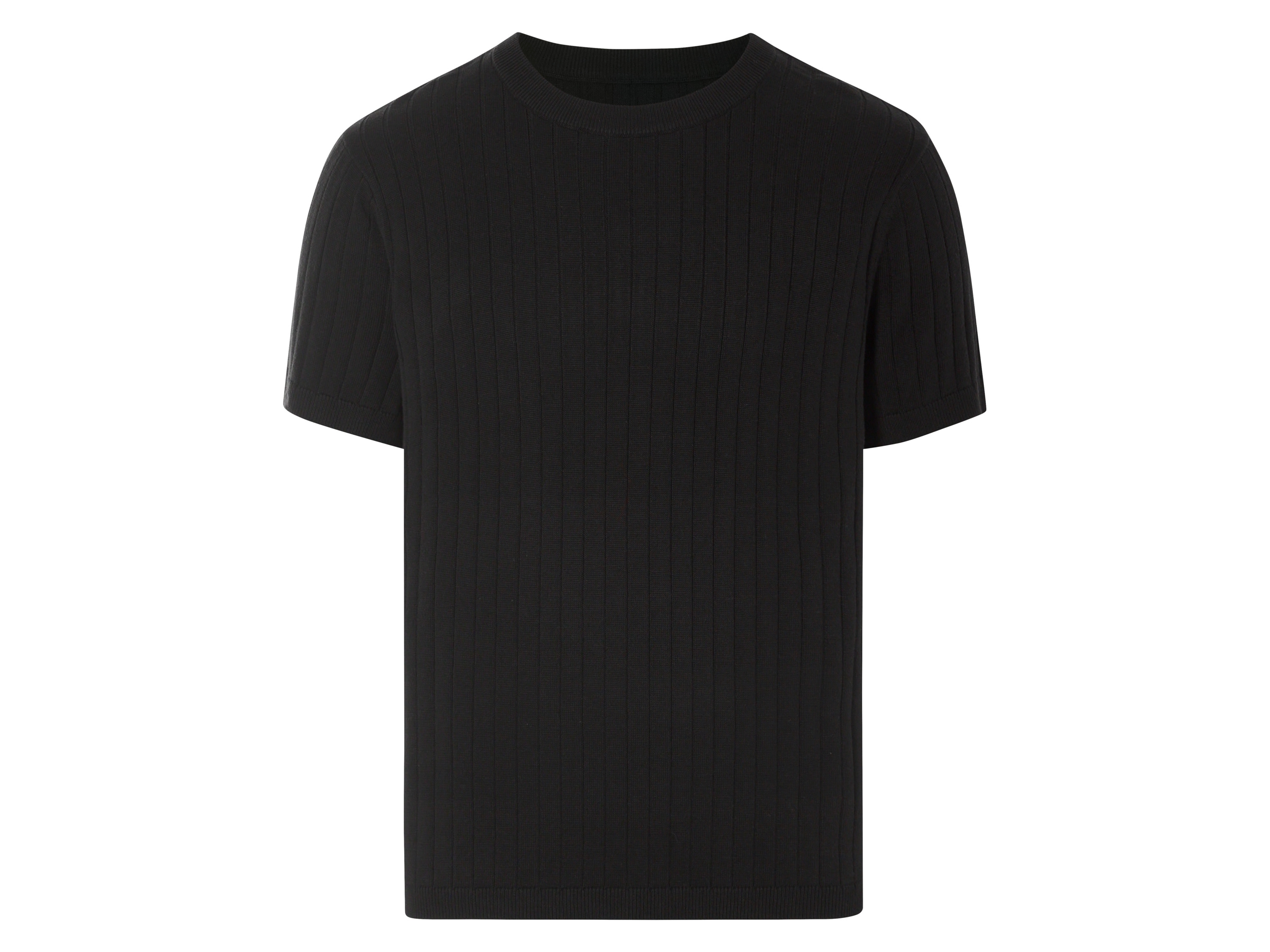 Livergy T-shirt męski z dzianiny Czarny, S44/46