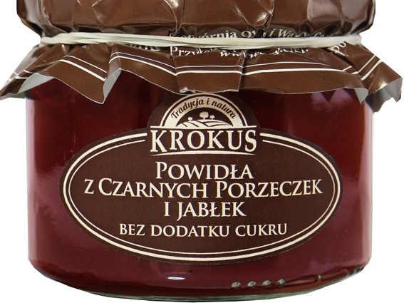 Powidła z Czarnych Porzeczek i Jabłek bez dodatku cukru 310 g - Piekarnie Cukiernie Putka