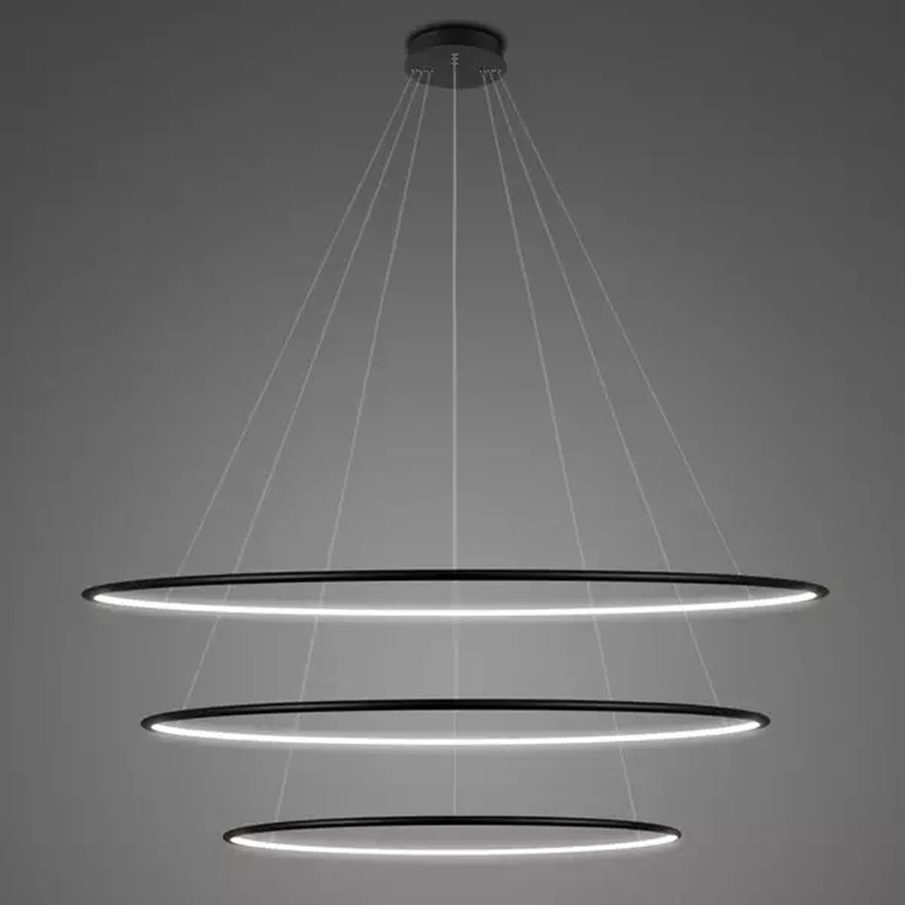 Darmowa Dostawa - Lampa wisząca 3x113 W czarna Altavola Design Ledowe Okręgi LA075P120in4kblack