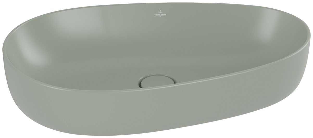 Darmowa Dostawa - Umywalka 65x40 cm owalna nablatowa zielona Villeroy & Boch Antao 4A7465R8