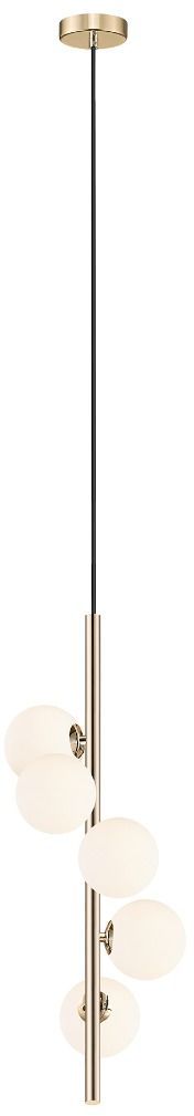 Darmowa Dostawa - Lampa wisząca 5x4 W biała-złota Zuma Line Arcturus P057405EF7AA