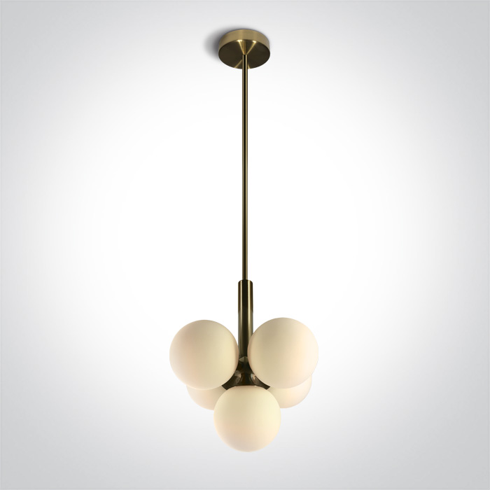 Darmowa Dostawa - Lampa wisząca 5x9 W mosiądz One Light Carla Z5 63116ABBS
