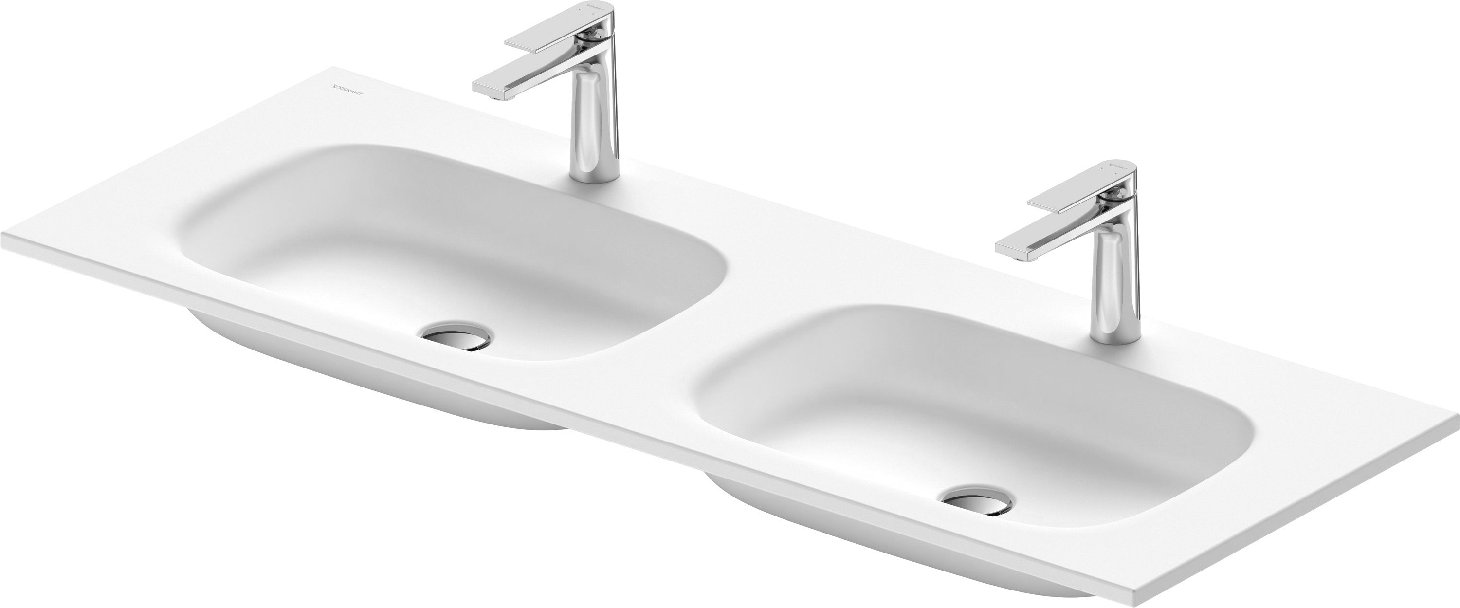 Darmowa Dostawa - Umywalka 129x48.5 cm prostokątna meblowa-podwójna biała Duravit Sivida 2650043200
