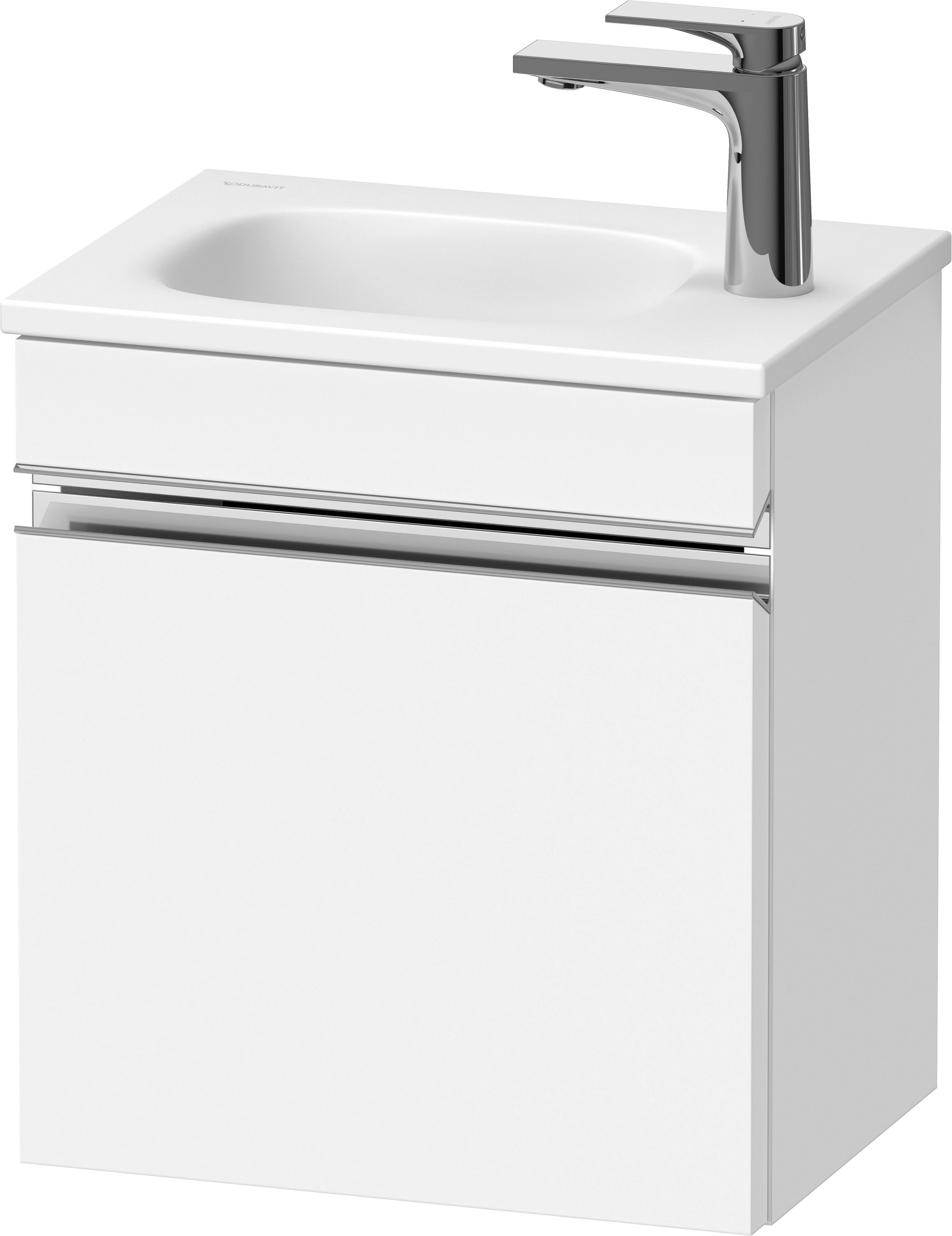 Darmowa Dostawa - Szafka 40x29.5x44 cm podumywalkowa wisząca biała-chrom Duravit Sivida SV4649L10180000