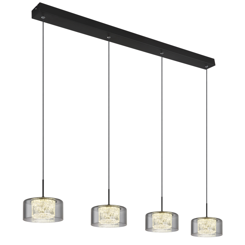Darmowa Dostawa - Lampa wisząca 4x32 W czarna Globo Lighting Fogsy 156344