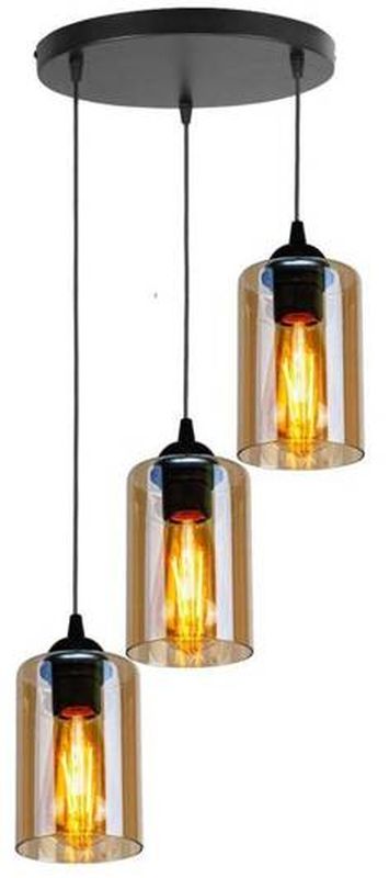 Darmowa Dostawa - Lampa wisząca 3x40 W bursztynowy Candellux Bistro 3300576