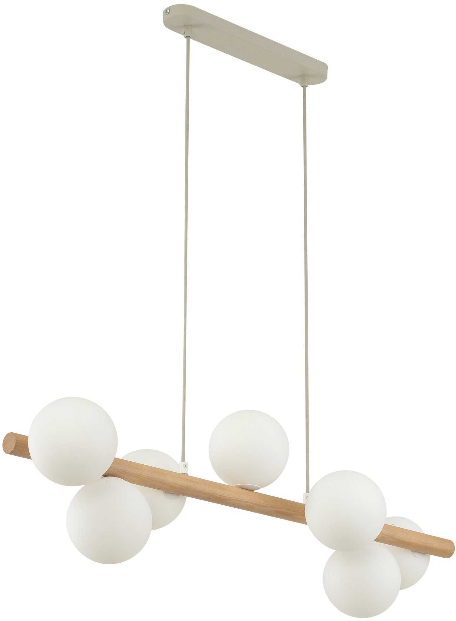 Darmowa Dostawa - Lampa wisząca powyżej 6x6 W biała-drewno TK Lighting Estera Wood 5905