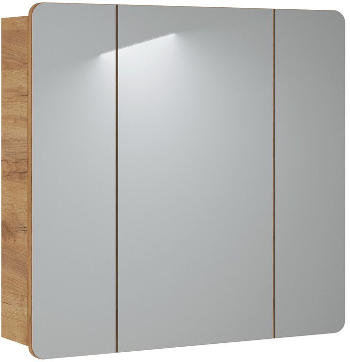 Darmowa Dostawa - Szafka 80x16x75 cm z lustrem dąb Comad Aruba ARUBA84380CMFSC