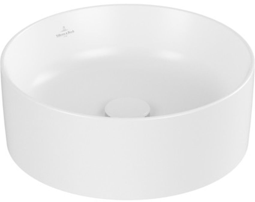 Darmowa Dostawa - Umywalka 40x40 cm okrągła nablatowa biała Villeroy & Boch Collaro 4A1840RW