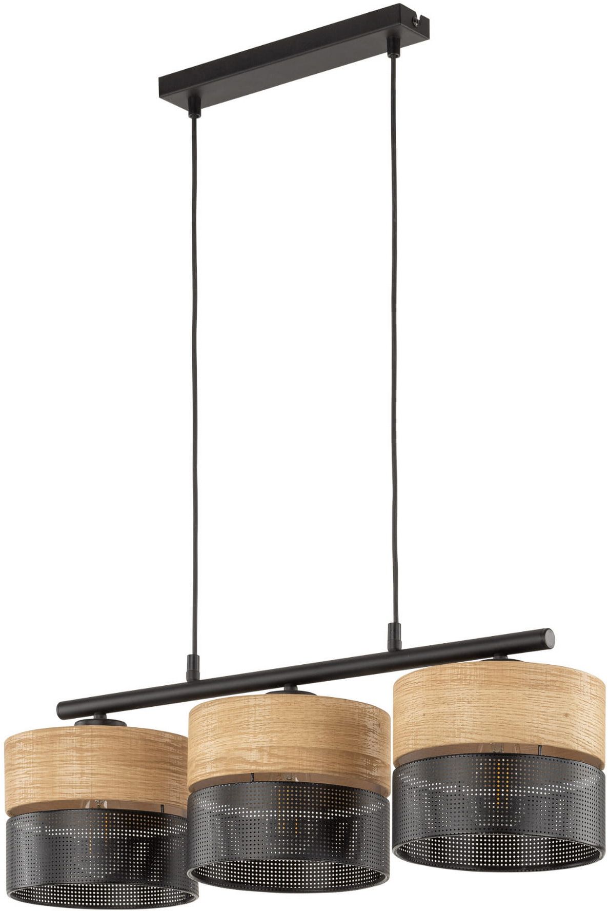 Darmowa Dostawa - Lampa wisząca 3x15 W czarna TK Lighting Nicol 4801