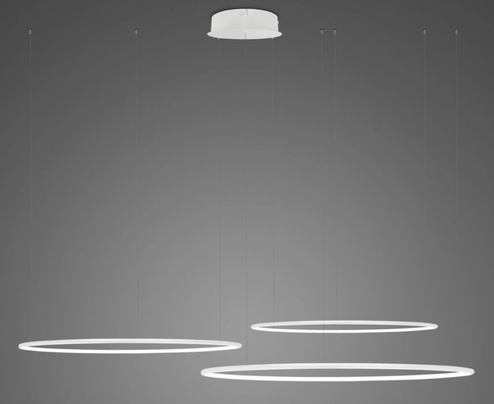 Darmowa Dostawa - Lampa wisząca 3x68 W biała Altavola Design Ledowe Okręgi LA075CO380in4kwhite