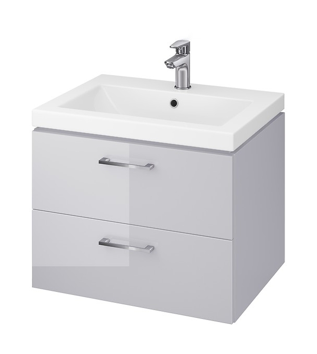 Darmowa Dostawa - Umywalka z szafką 59.4 cm szara Cersanit Lara S801213DSM