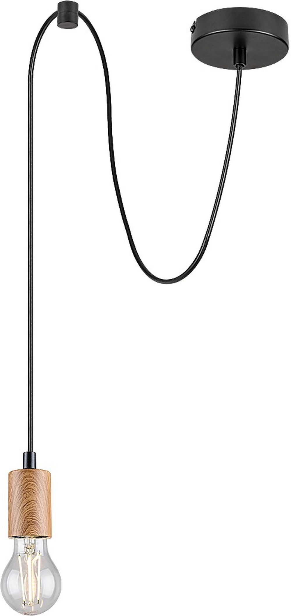 Darmowa Dostawa - Lampa wisząca 1x60 W czarny Rabalux Dollien 72071