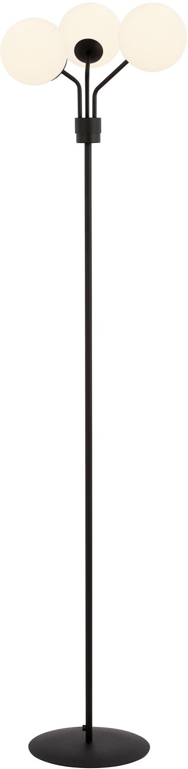 Darmowa Dostawa - Lampa stojąca 3x10 W czarna-opal Emibig Nova 1138LP3