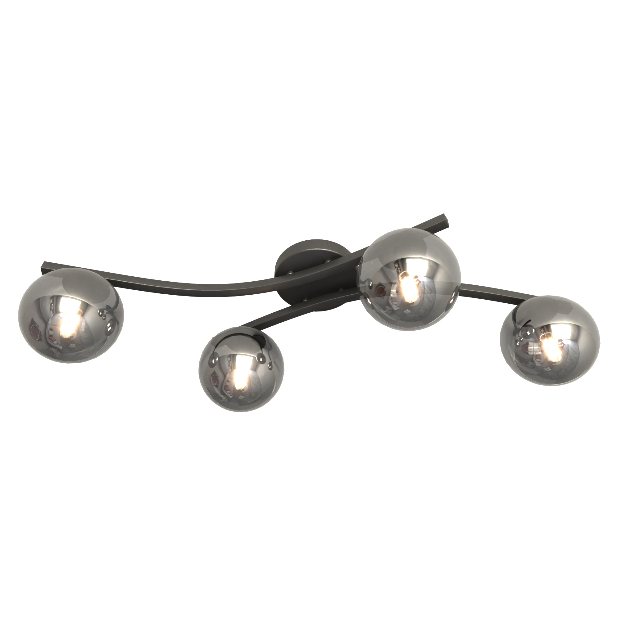 Darmowa Dostawa - Lampa podsufitowa 4x10 W czarna-grafitowa Emibig Opus 13914