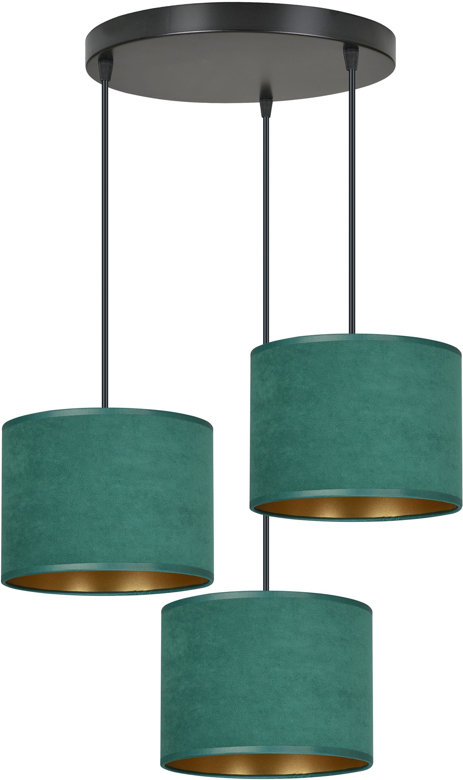 Darmowa Dostawa - Lampa wisząca 3x15 W zielona-złota Emibig Hilde 10513PREM