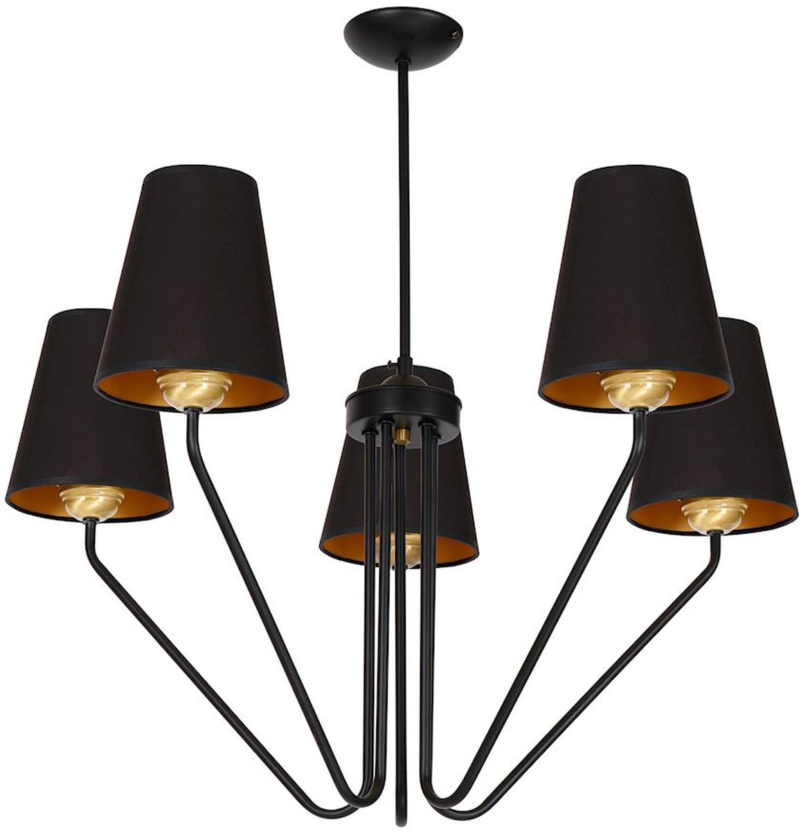Darmowa Dostawa - Lampa podsufitowa 5x60 W czarny Milagro Victoria MLP4913