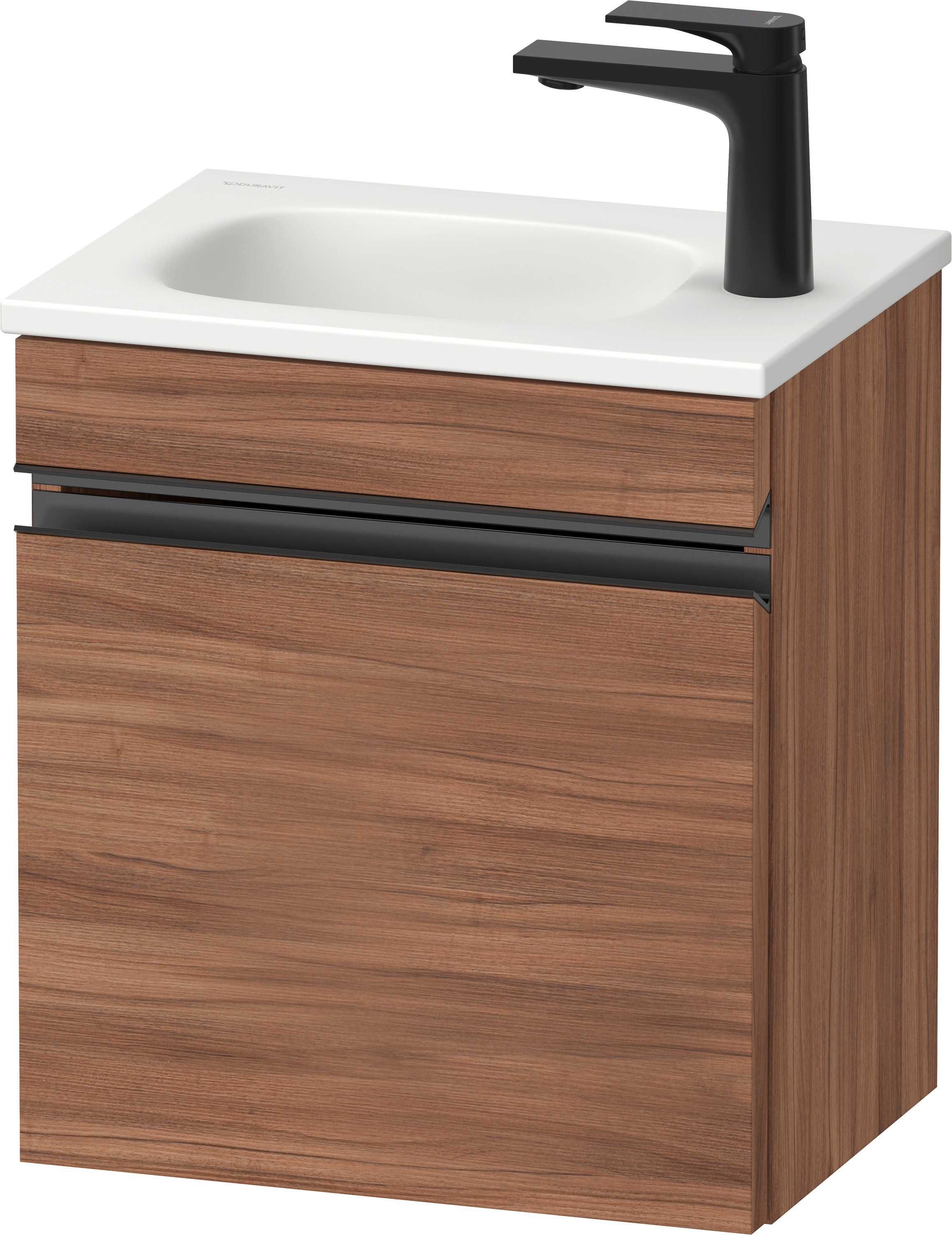 Darmowa Dostawa - Szafka 40x29.5x44 cm podumywalkowa wisząca czarna-orzech Duravit Sivida SV4649LBD790000